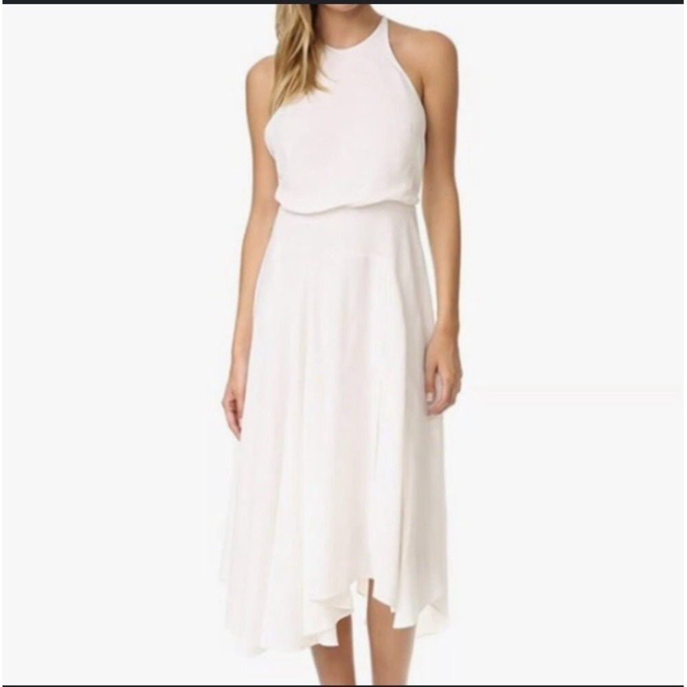 Halston Heritage white dress, size 0, open on one side